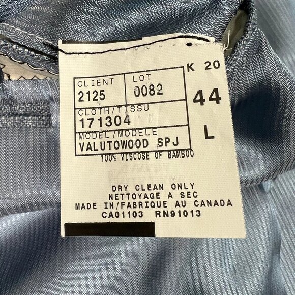 Jack Victor Valtuwood SPJ Mens Gray Single Breasted Two Button Blazer Size 44 L - Picture 13 of 16